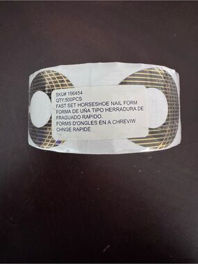 Horseshoe Nail Form Stickers - Black & Gold